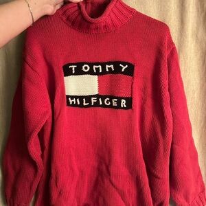 Tommy Hilfiger Vibrant Red Knit Sweater